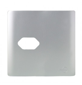 Placa p/ 1 Tomada Horizontal 4x4 - Novara Prata